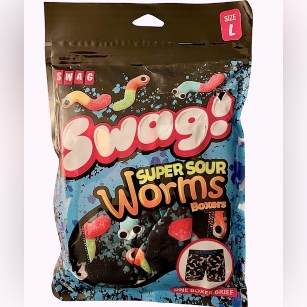 SWAG Super Sour Gummy Worms Boxer Briefs Men's NIP